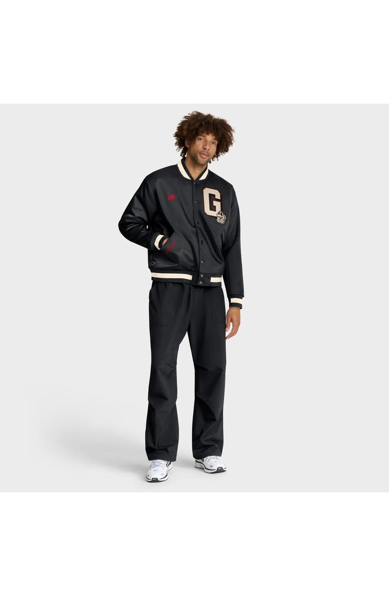 Nike Men's Nike Black Georgia Bulldogs Legacy Full-Snap Bomber Jacket, Alternate, color, Black