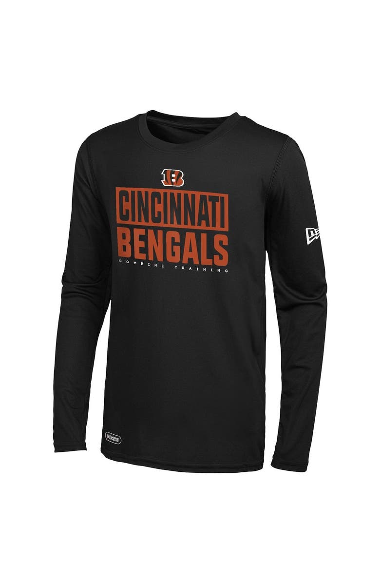 New Era Men's New Era Black Cincinnati Bengals Combine Authentic Offsides Long Sleeve T-Shirt, Main, color, 