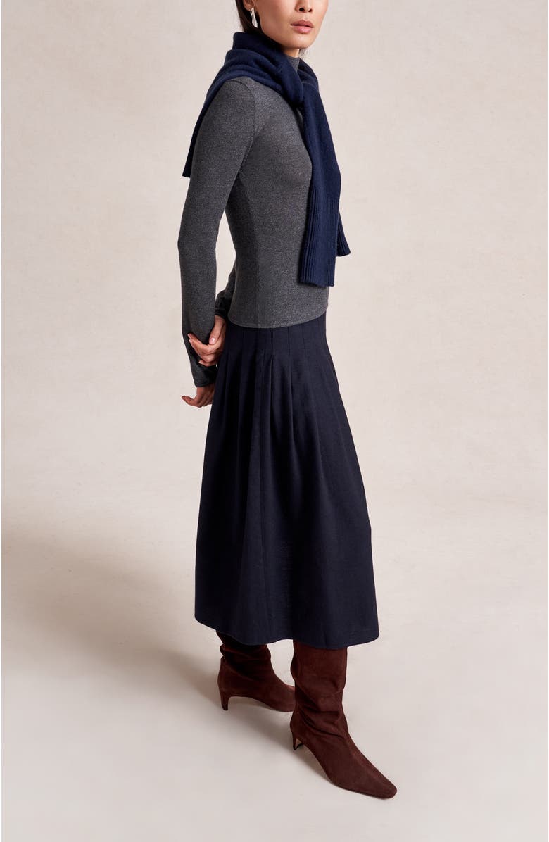 La Ligne Ewan Skirt, Alternate, color, Midnight