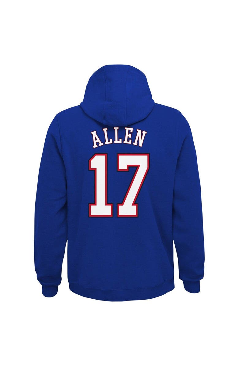 Outerstuff Youth Josh Allen Royal Buffalo Bills Mainliner Player Name & Number Pullover Hoodie, Alternate, color, 