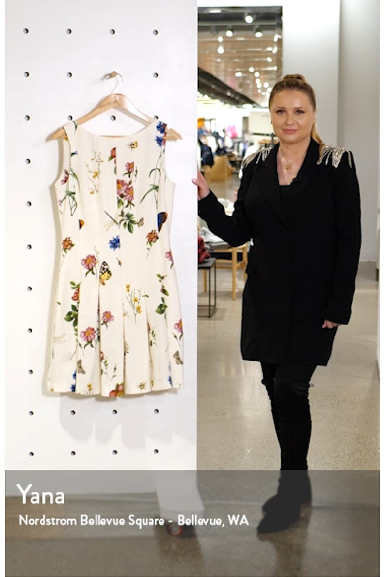 Ladies Pleated Floral Minidress video