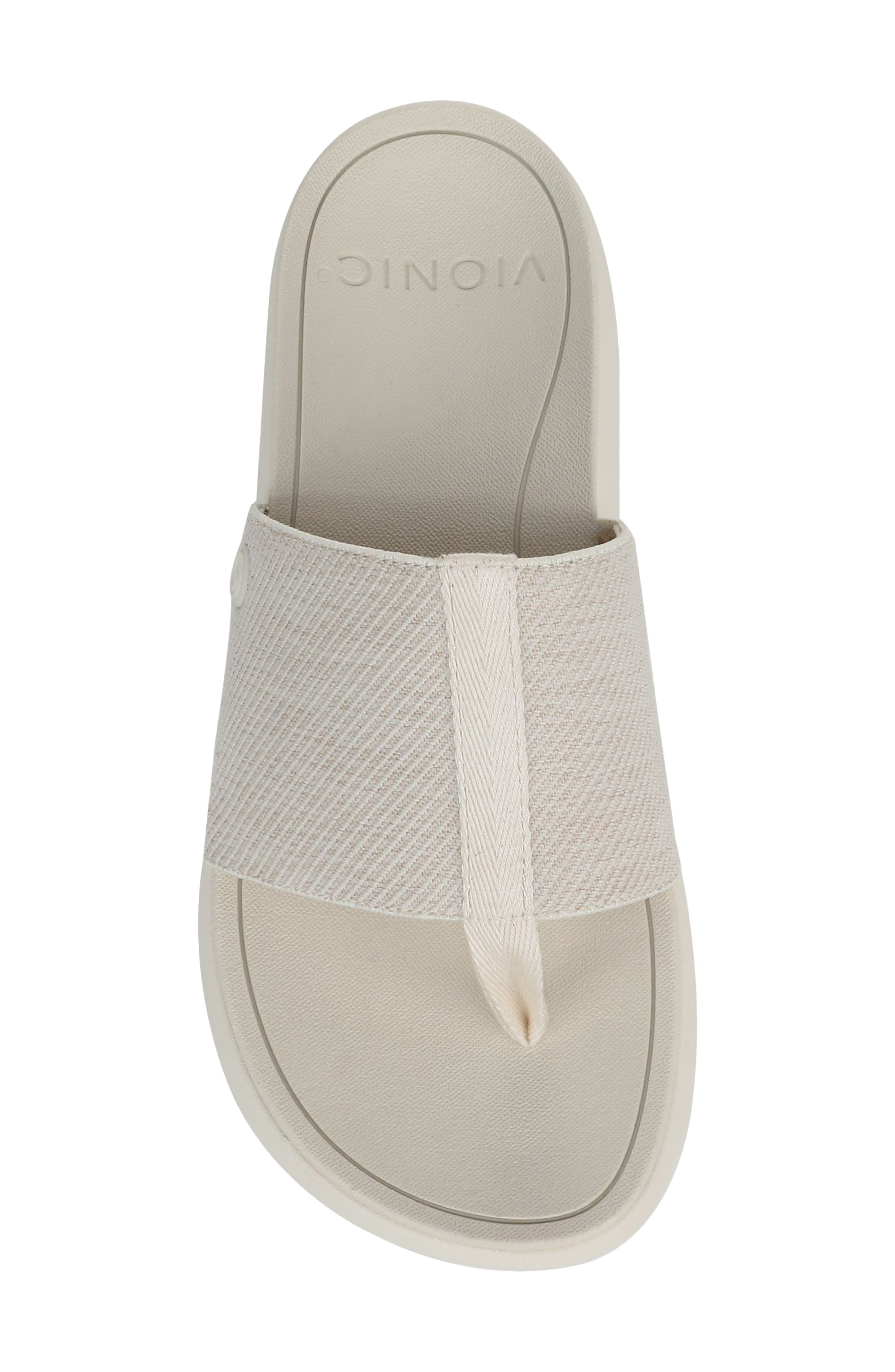 Vionic Aqua Flip Flop, Alternate, color, Ivory