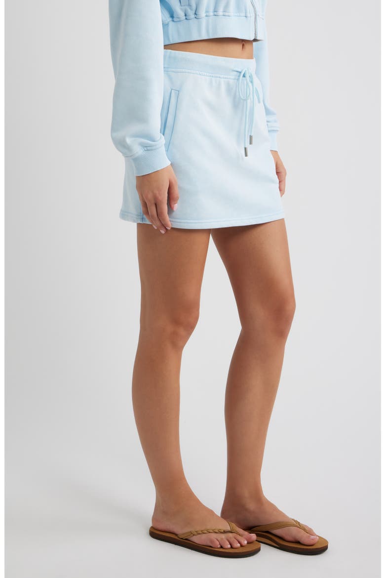 Terry Track Miniskirt, Alternate, color, BABY BLUEBELL