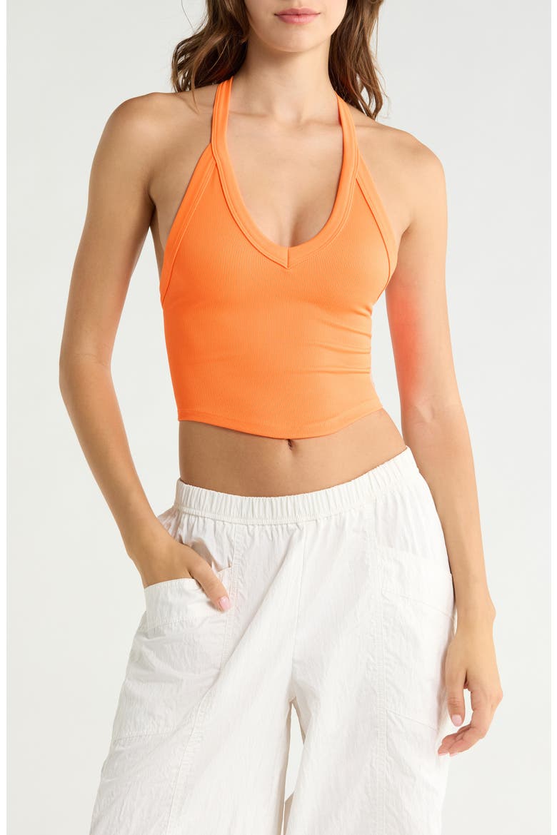 FP Movement All Clear Crop Racerback Tank, Main, color, BURNIN UP