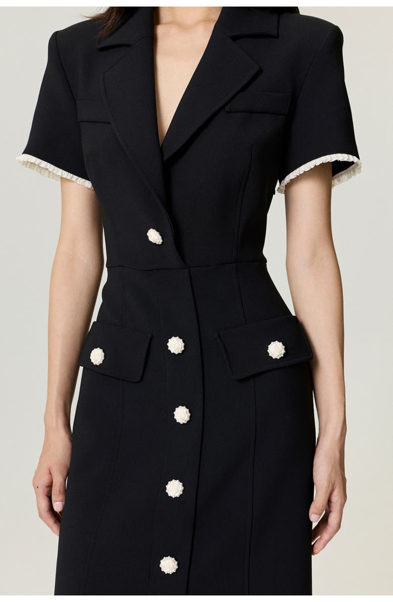 Nocturne Floral Button Detailed Maxi Dress, Alternate, color, Black