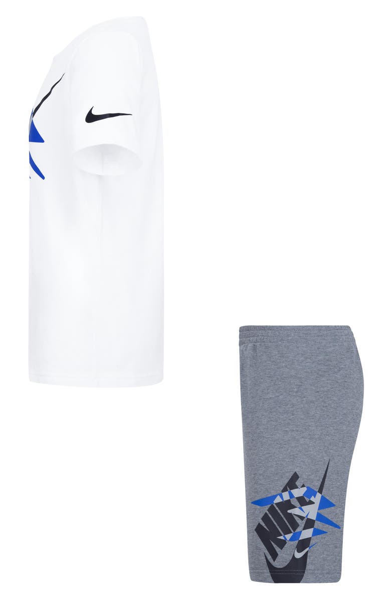 3 Brand Kids' Iconic Duo Crew Tee & Shorts Set, Alternate, color, 001White