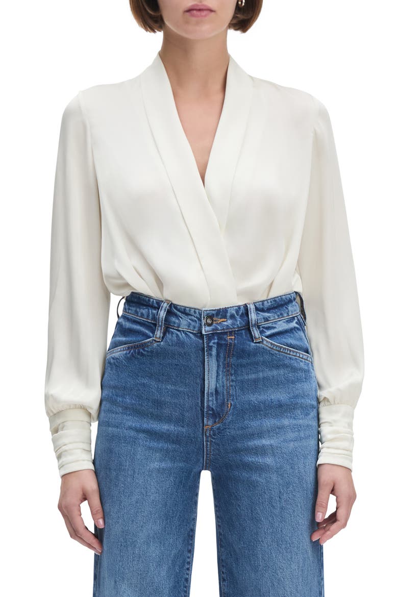 The Better Off Satin Bodysuit, Main, color, IVORY