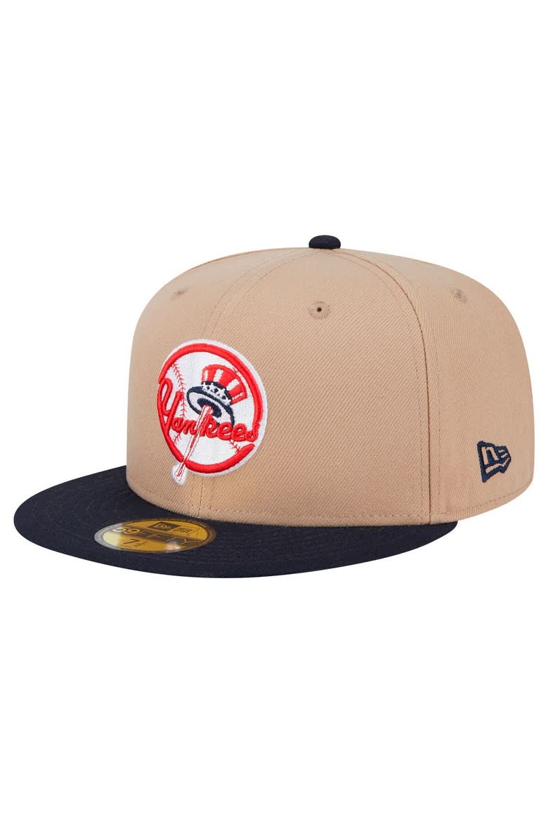 Men's New Era Khaki New York Yankees 59FIFTY Fitted Hat, Alternate, color, Khaki