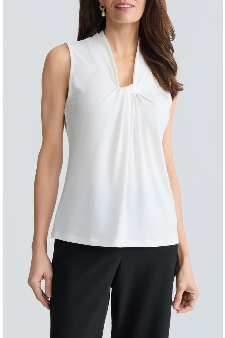 Knot Front Jersey Top, Main, color, VANILLA ICE