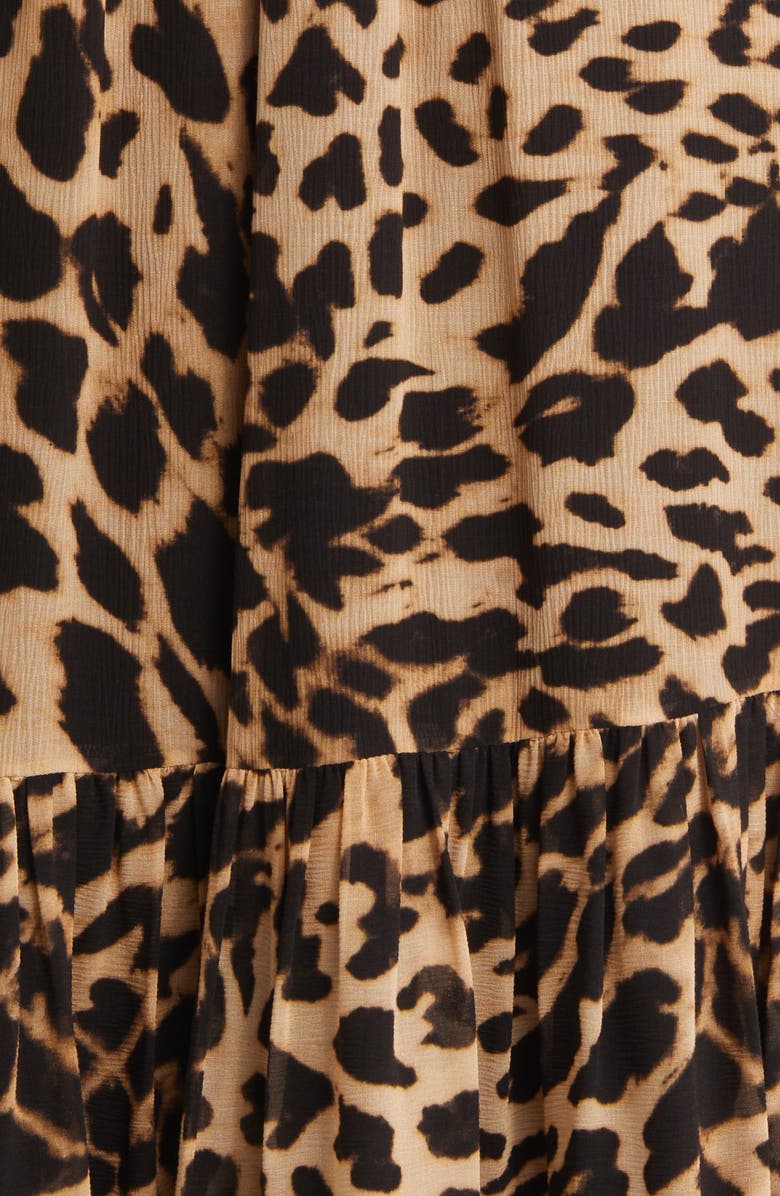 KOBI HALPERIN Flora Tiered Midi Skirt, Alternate, color, Natural Multi