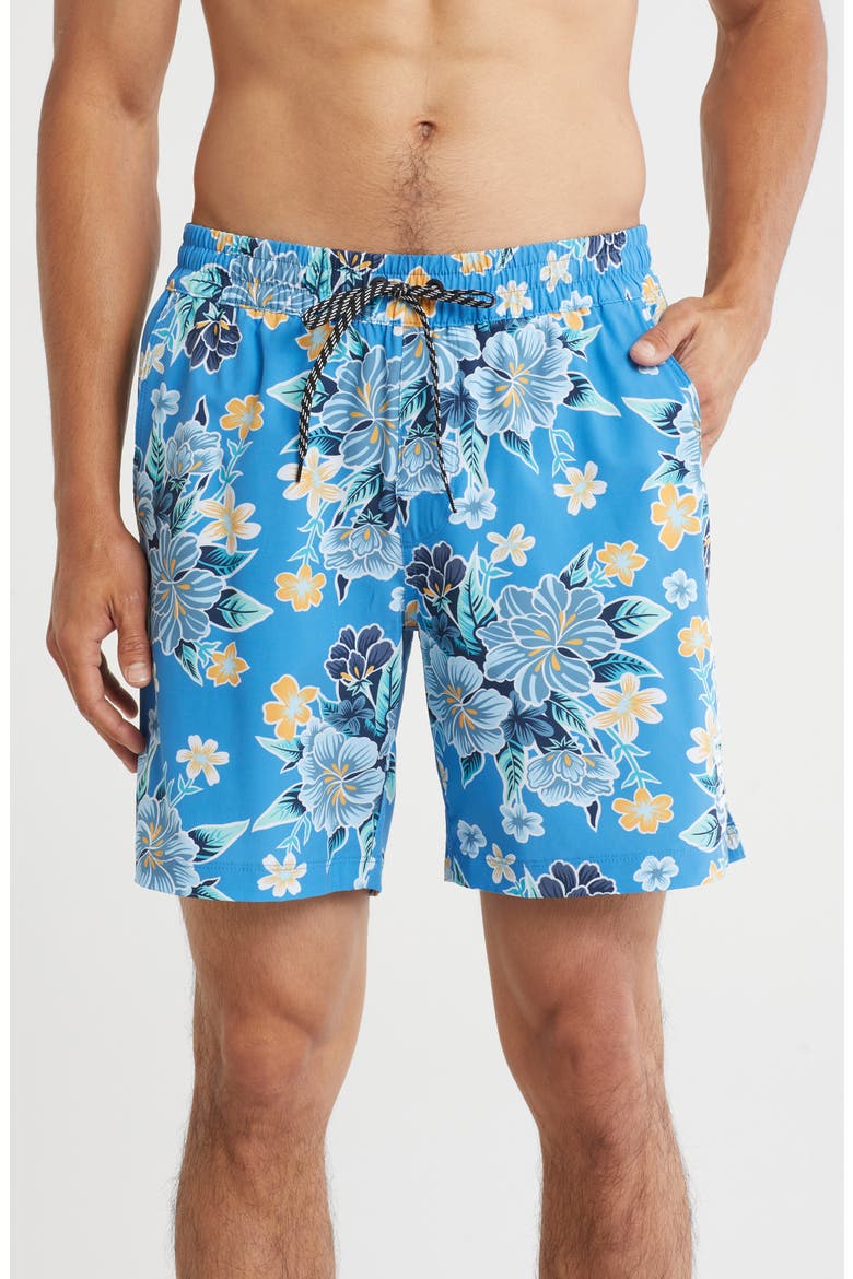 Palmettos Volley Swim Trunks, Main, color, BLUE