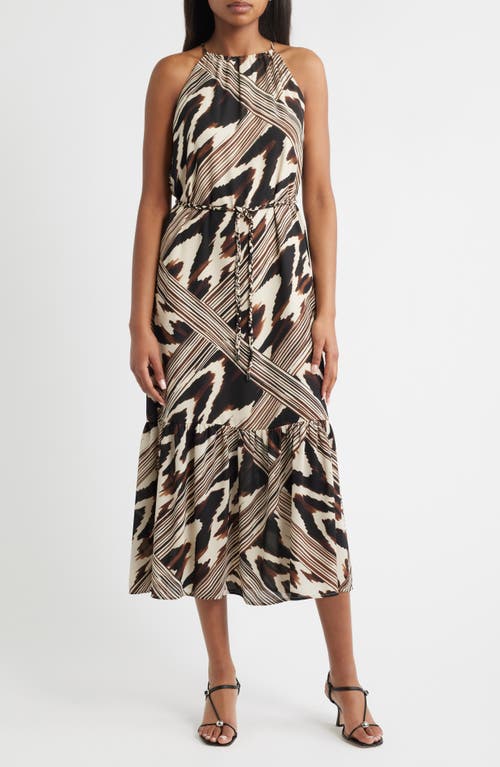 Anne Klein Halter Tiered Patio Midi Dress