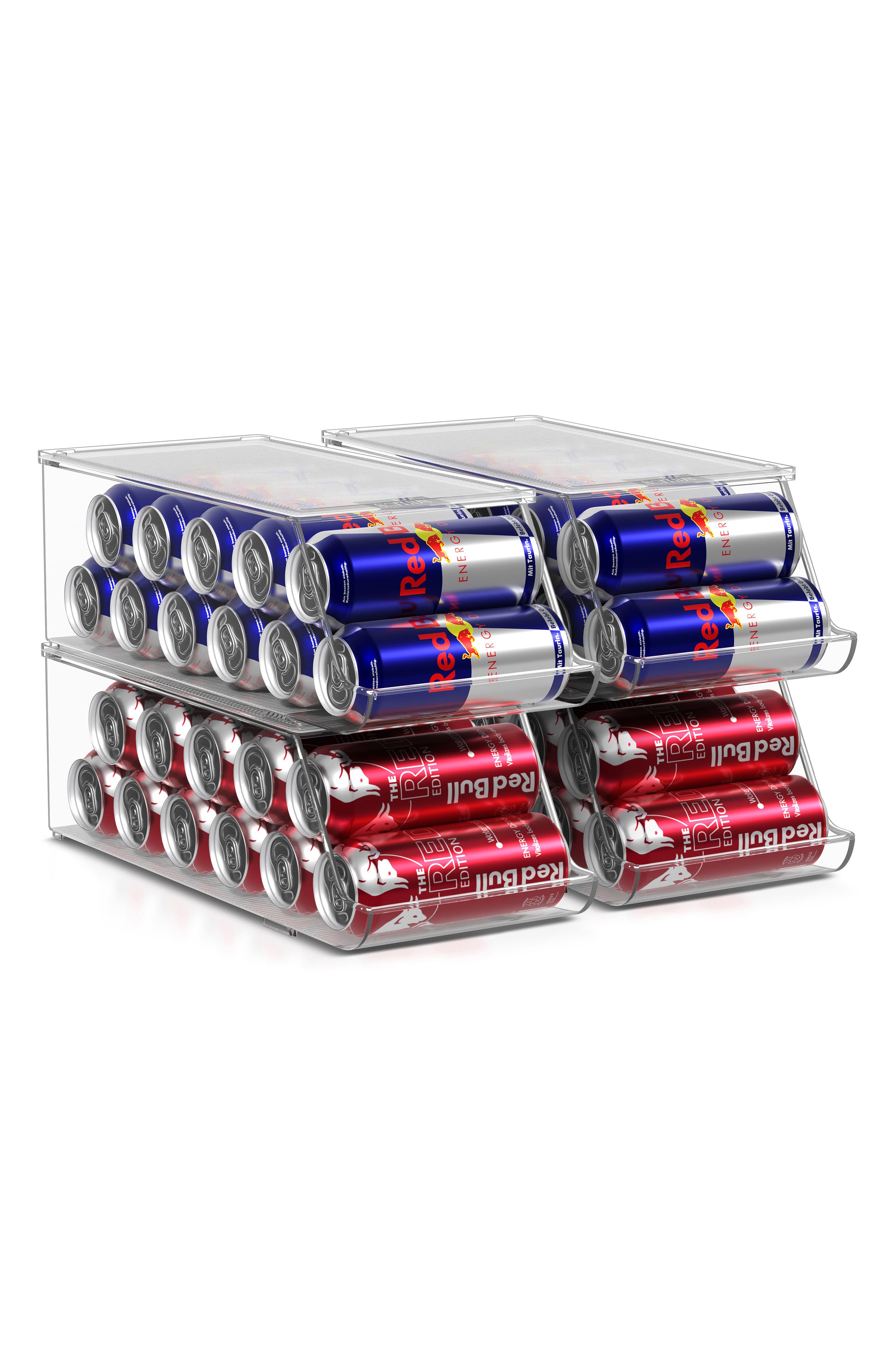 4-Pack Stackable Slim Can Bins