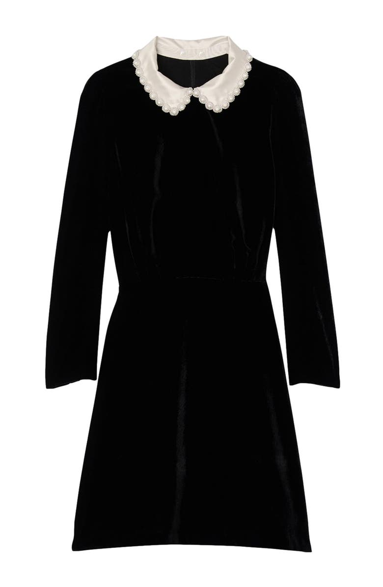 SANDRO Velvet dress, Alternate, color, 