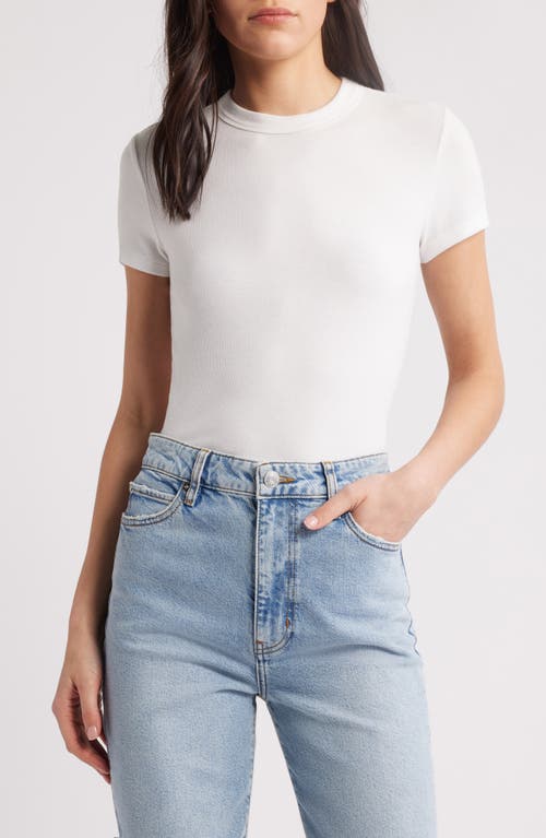 Frame Crochet-trim Tee In White