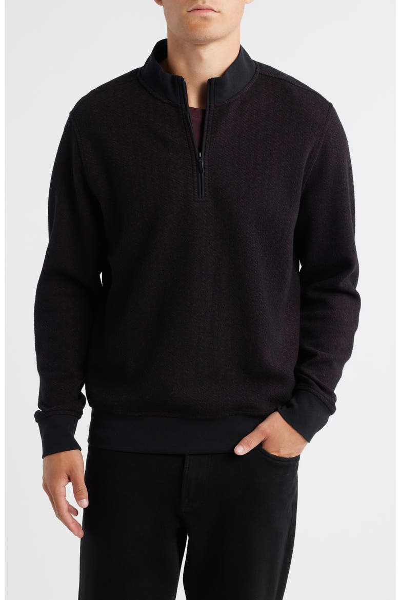 Cedro Quarter Zip Pullover, Main, color, BORDEAUX