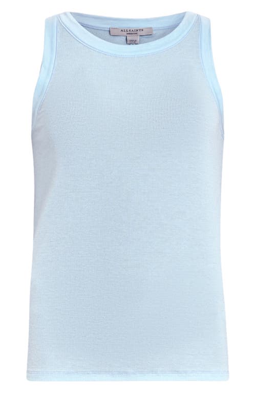 Allsaints Rina Crew Neck Sleeveless Tank Top In Blue
