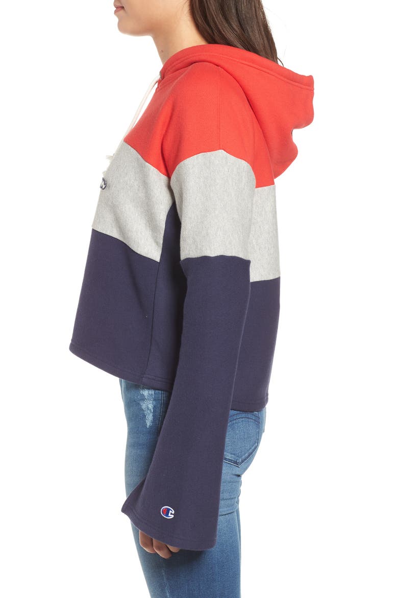 Colorblock Hoodie, Alternate, color, RED SPK/ OXFRD GRY/ IMPIND