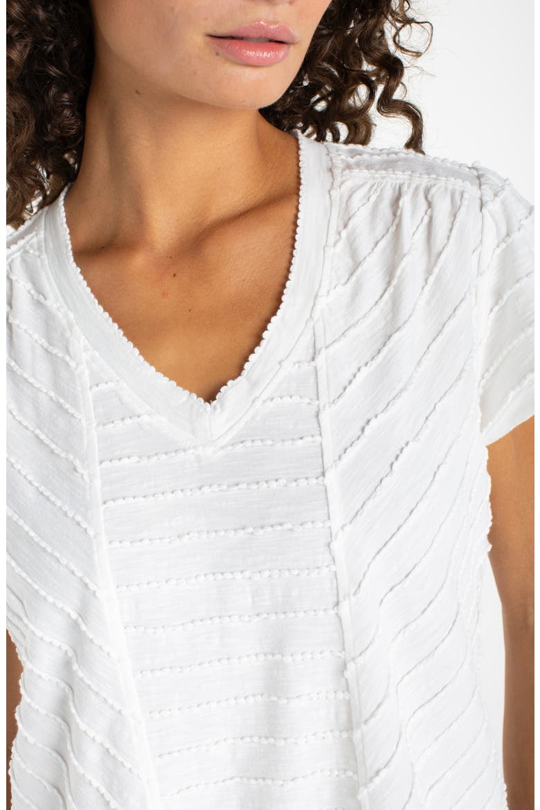 Texture Peplum Top, Alternate, color, WHITE