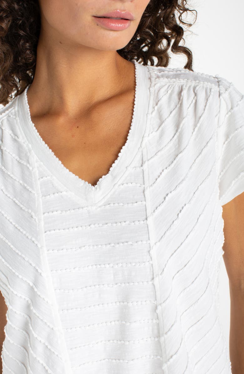 Liverpool Los Angeles Texture Peplum Top, Alternate, color, White