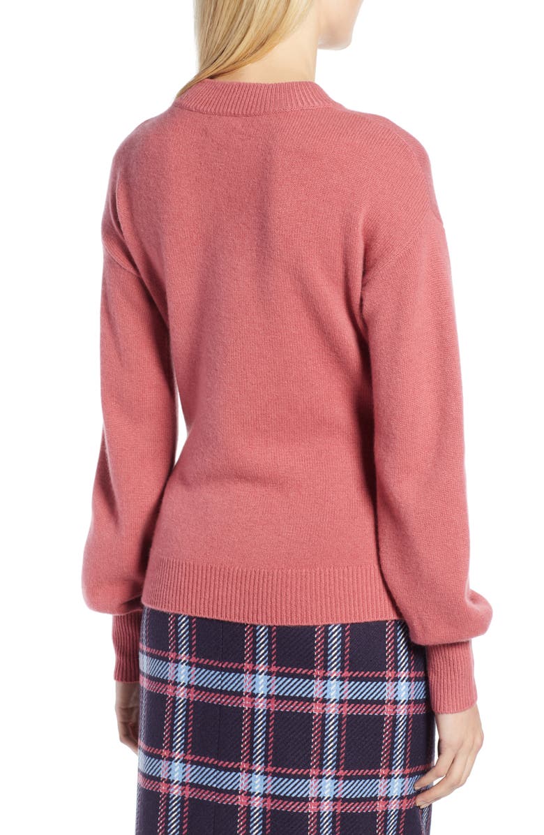 Halogen<sup>®</sup> x Atlantic-Pacific Wool and Cashmere Blend Tie Sweater, Alternate, color,