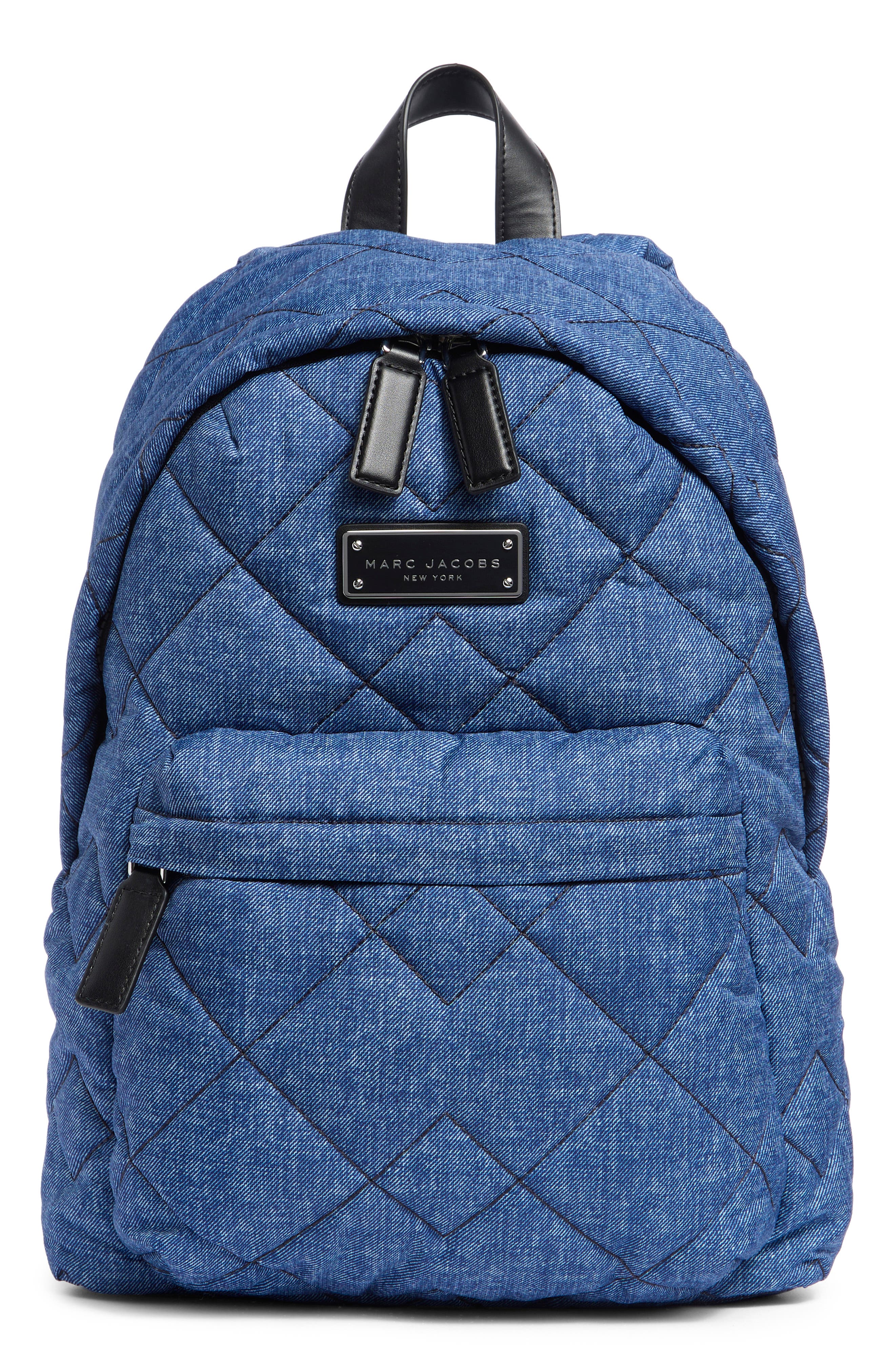 Marc Jacobs Quilted Denim Effect Nylon Backpack