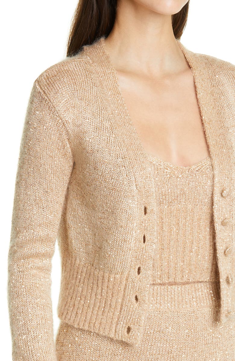 Altuzarra Isla Sequin Crop Cardigan, Alternate, color,
