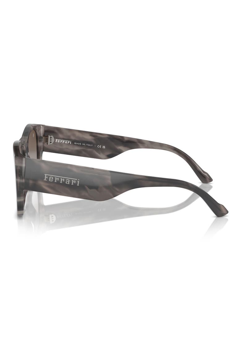 56mm Square Sunglasses, Alternate, color, STRIPED GREY / GREEN MIRROR