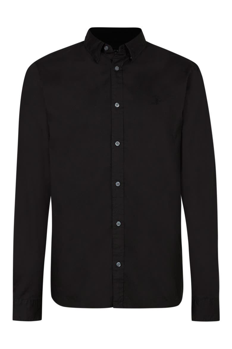 Hawthorne Slim Fit Button-Up Shirt, Alternate, color, BLACK
