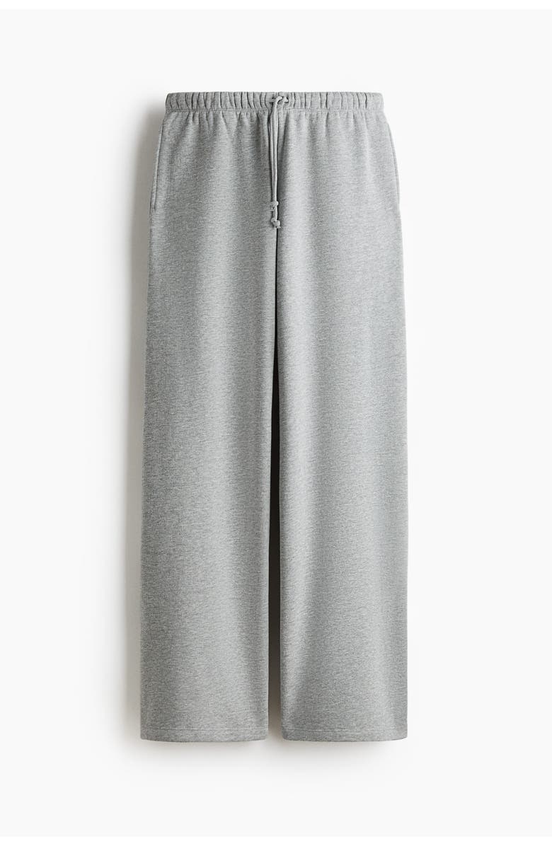 H&M Wide-leg joggers, Alternate, color, Gray Melange