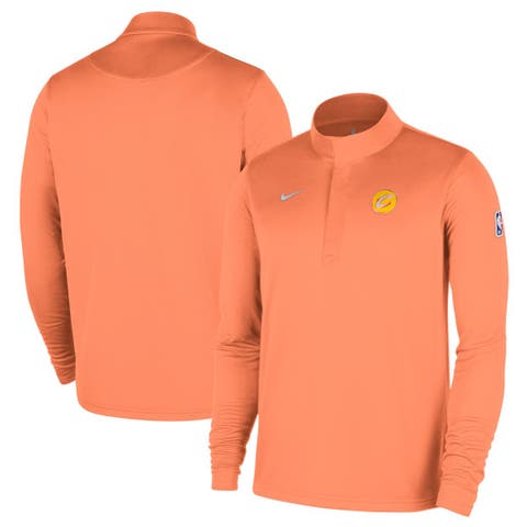 Men's Nike  Orange Cleveland Cavaliers 2025/26 City Edition Remix Authentic Coaches Dri-FIT Half-Zip Pullover