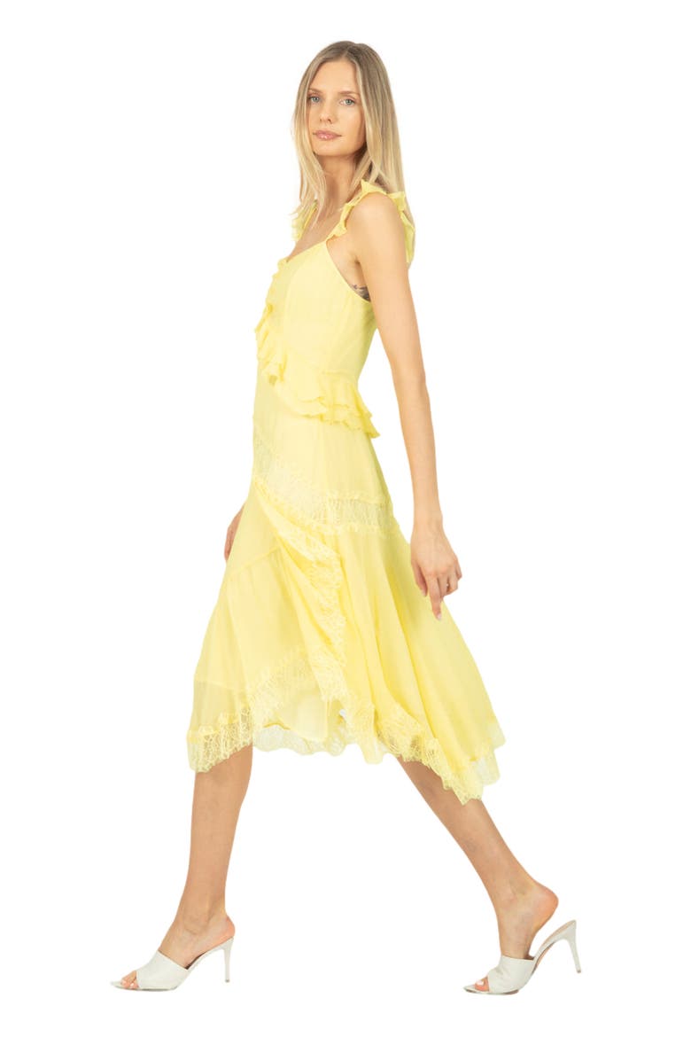 Lenore Midi Dress, Alternate, color, LEMON SORBET