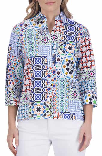 Foxcroft Kelly Print Button-Up Shirt