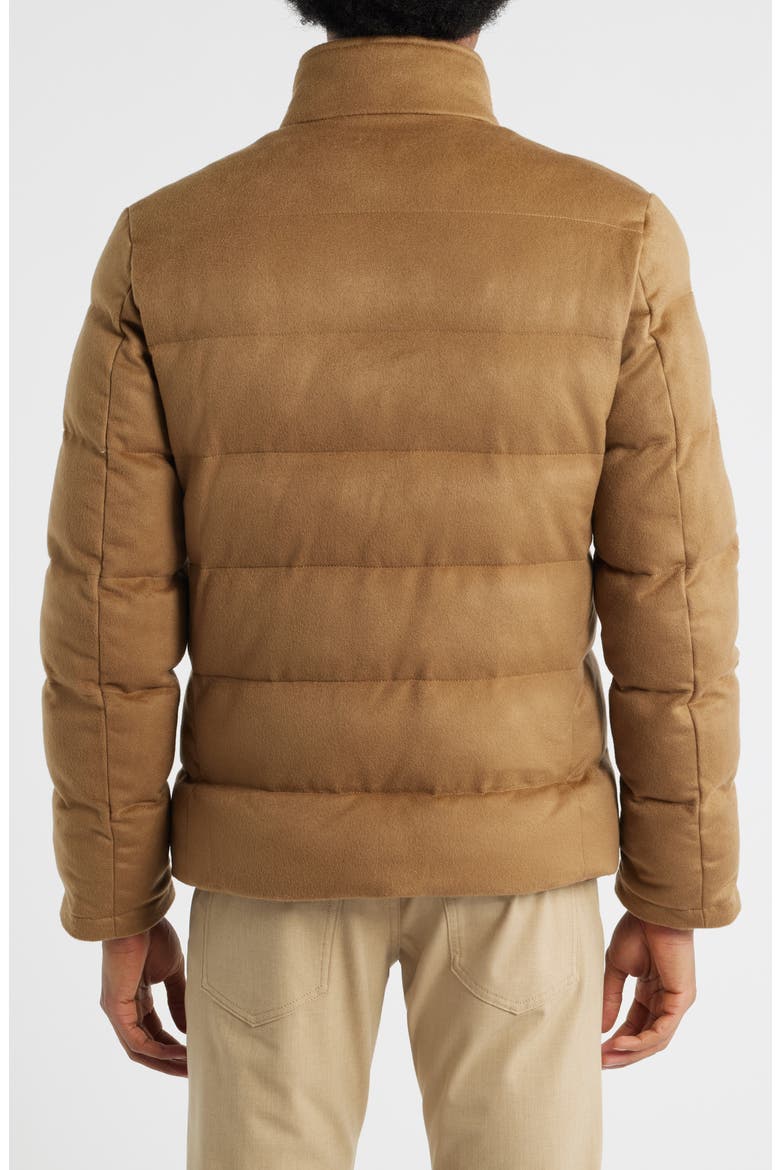 Water Resistant Quilted Wool Puffer Jacket, Alternate, color, CARAMEL