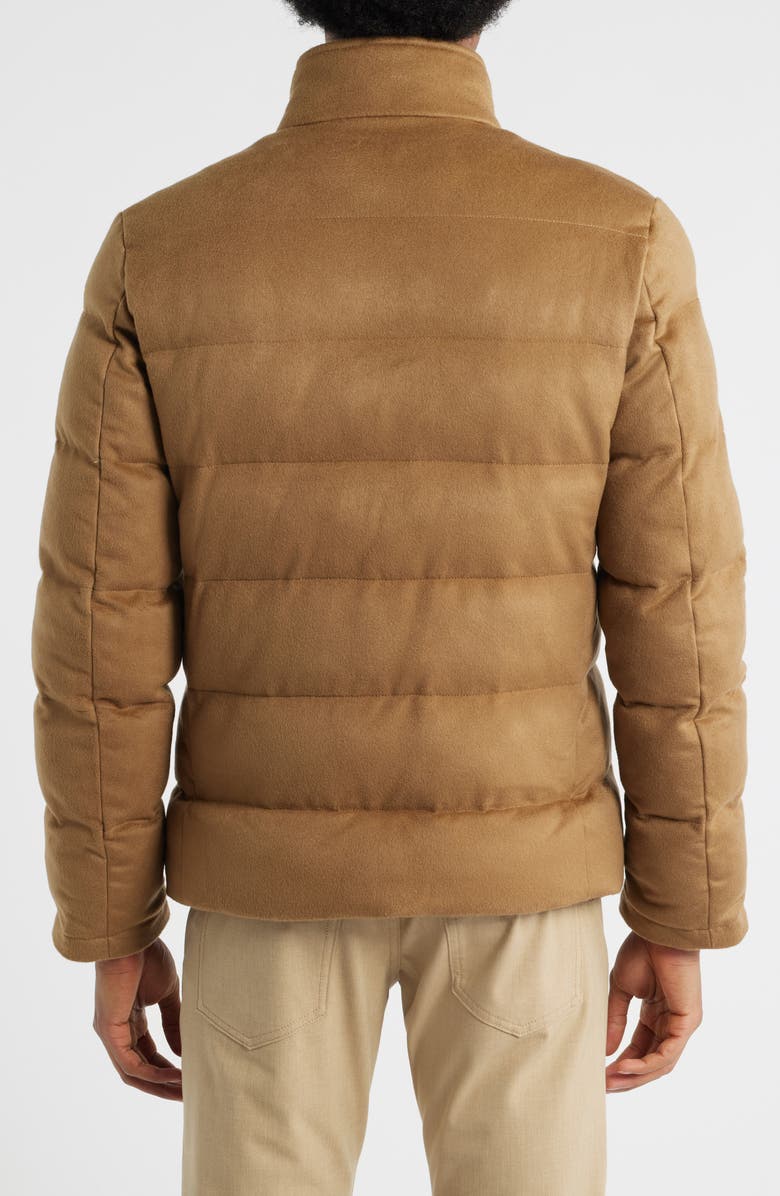Aurélien Water Resistant Quilted Wool Puffer Jacket, Alternate, color, Caramel