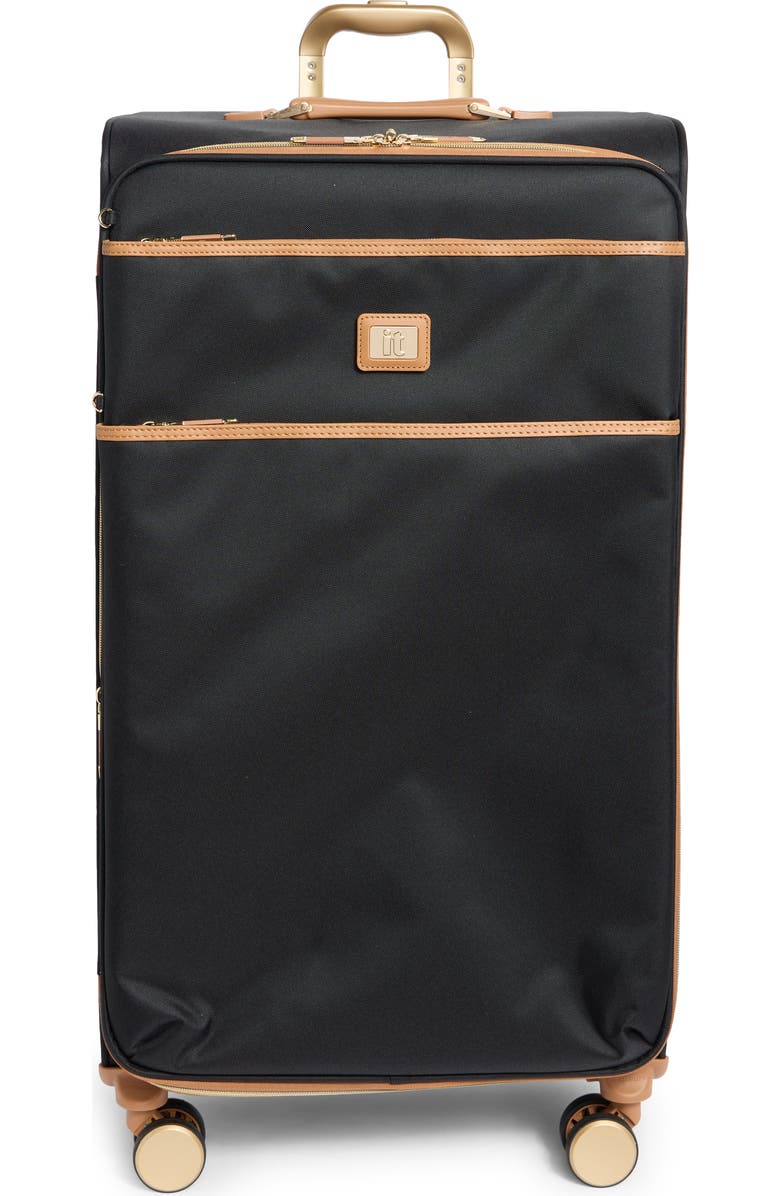IT LUGGAGE Transposition 33-Inch Softside Checked Spinner, Main, color, Black