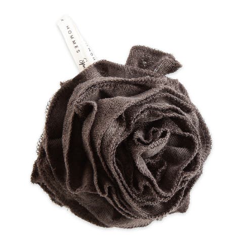 Hommes Natural Fiber Charcoal Pouf