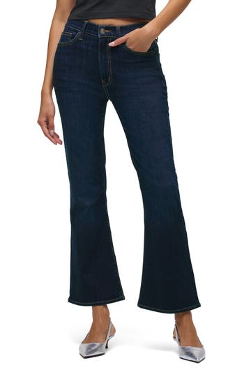 Hudson Jeans Blair High Waist Ankle Bootcut Jeans In Black