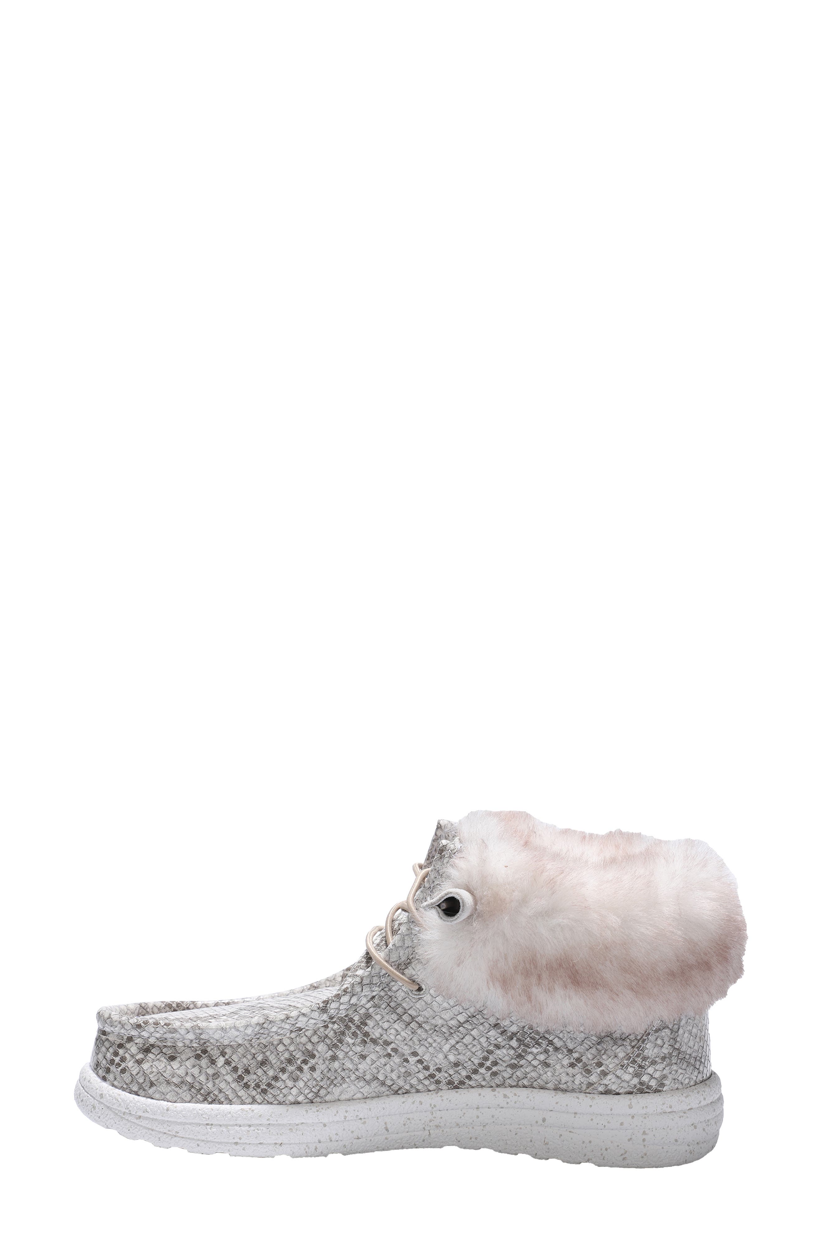 Cassidy Faux Fur Lined Boot, Alternate, color, DOVE SNAKE