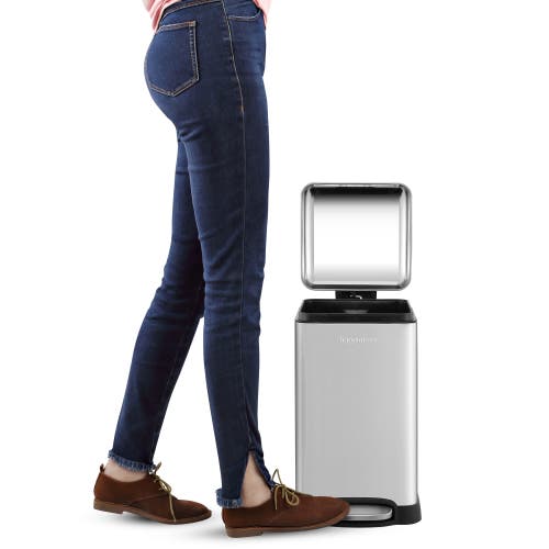 Happimess Betty Retro Mini 3.2-gallon Step-open Trash Can In Silver