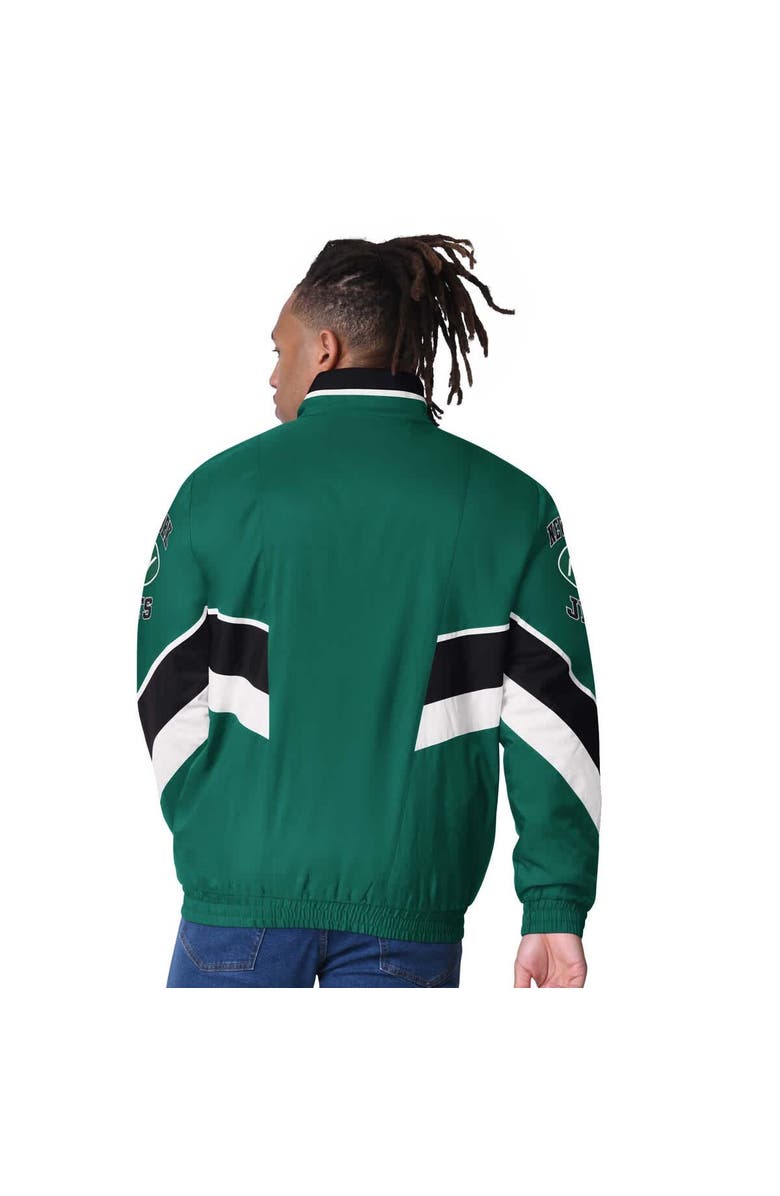 STARTER Men's Starter Green New York Jets Captain Satin Varsity Jacket, Alternate, color, Green