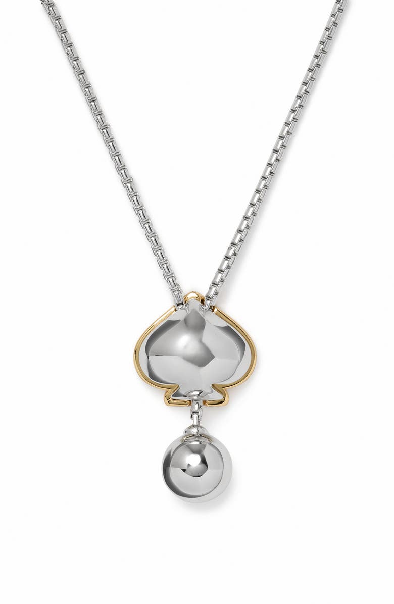 Kate Spade New York spade lariat necklace, Main, color,
