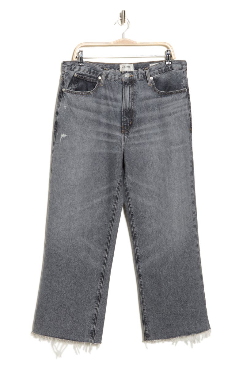 FRAME The Relaxed Straight Leg Raw Hem Jeans, Main, color, 