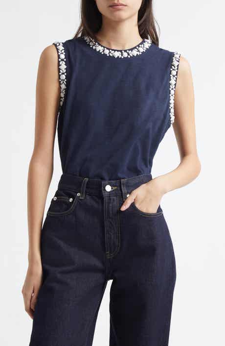 Cinq à Sept Blaine Opaque Stone Sleeveless Top