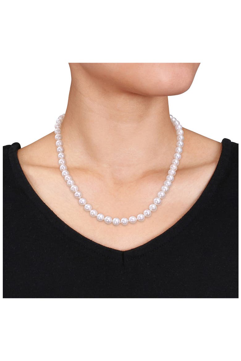 Cultured Pearl Necklace, 7–7.5mm, Alternate, color, WHITE