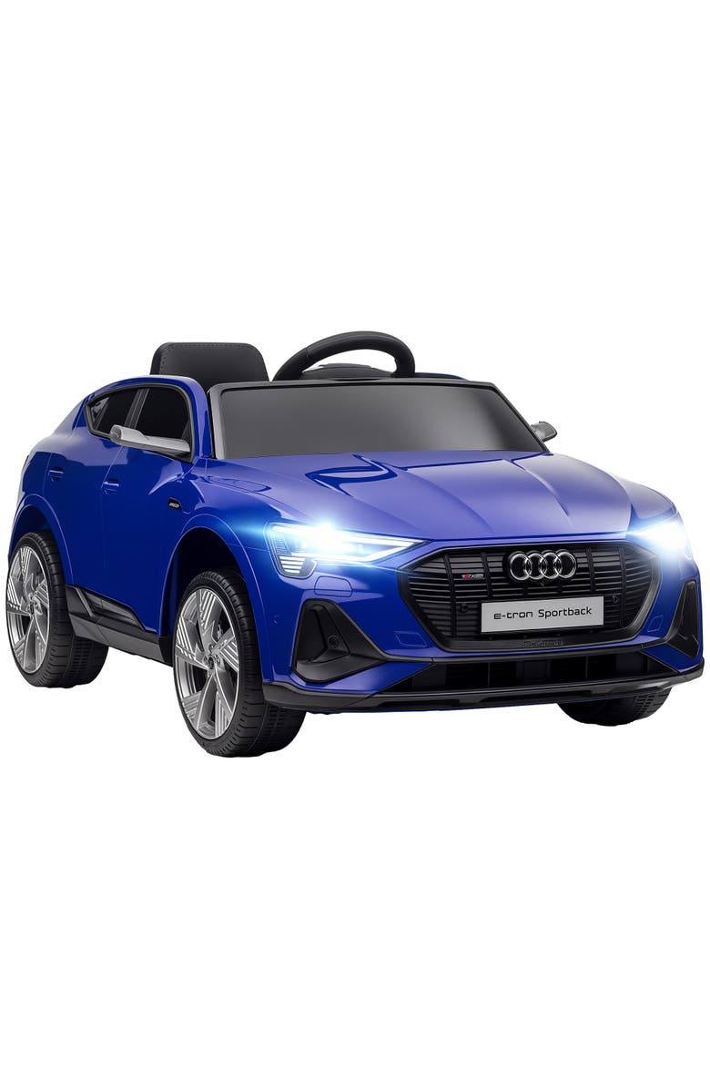 Aosom 12V Kids Electric Audi Sports Car with Parent Remote Control, Lights, Music, Horn, Main, color, Blue