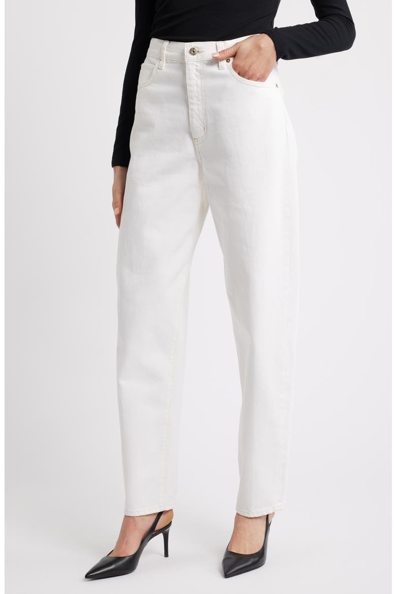 The Neat High Waist Barrel Jeans, Main, color, AU NATURAL CLEAN