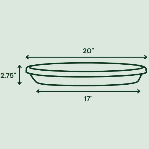 Bloem Terra 20 Inch Resin Saucer In Brown