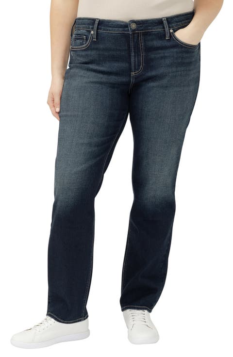 Elyse Mid Rise Straight Leg Jeans (Rosemead) (Plus)