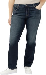 Silver Jeans Co. Elyse Mid Rise Straight Leg Jeans